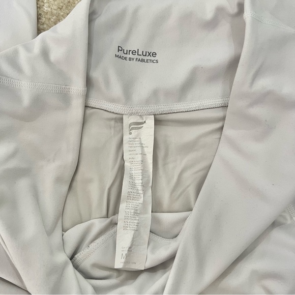 Fabletics White PureLuxe High-Waisted Crossover 7/8 Legging - Picture 6 of 8